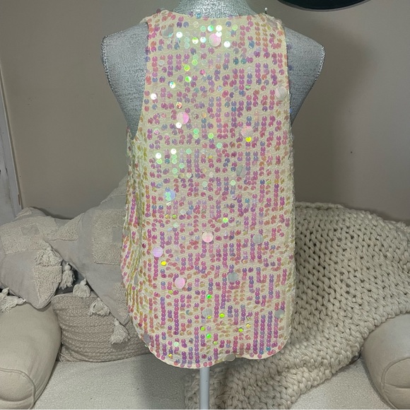 Moulinette Soeurs Sequin V Neck Swing Blouse - Picture 10 of 13